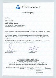 Normprodukt nach DIN EN 13698-1 Normprodukt nach DIN EN 13698-1